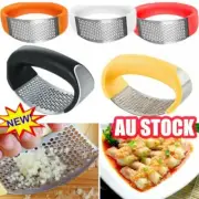 Stainless Steel Garlic Press Crusher Rocker Rocking Mincer Squeezer Kitchen FZ