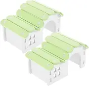2 Pack Guinea Pig Hideout House Small Animal Habitat Decor for Hamsters Rats