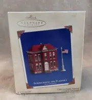 SCHOOLHOUSE AND FLAGPOLE 2003 HALLMARK KEEPSAKE ORNAMENT NIB