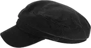 [GAXIRE] Summer Women Beret Hat Vintage Nautical Inspired Cap Fashionable Outdoor Accessory for Travel and Picnics and Versatile Flat Cap for Students and Wardrobe Black