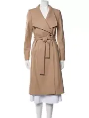 TED BAKER Wool & Cashmere Belted Wrap Trench/Pea Coat Camel sz 6
