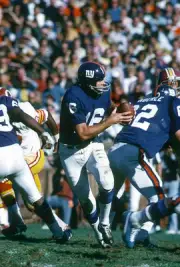Norm Snead New York Giants drops back to pass v the Washington Re- 1974 Photo 1