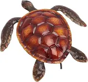 Sea Turtle Interior Soft Decoration Crafts, Sea Turtle Ocean Hanging Sculpture, Metal Marine Life Theme Wall Decoration for Wall Garden Decoration (Rot)