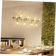 LED Crystal Chandeliers Firework Hanging Ceiling Light Fixture Modern Chrome