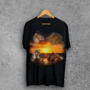 90 Retro Capybara T-shirt, Vintage Sunset Shirt, Capybaras Tee, Funny Meme