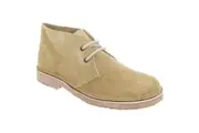 Roamers Mens Real Suede Round Toe Unlined Desert Boots (Camel) - UTDF230
