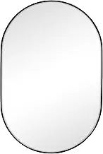 Cooper & Co. Zoe 90cm Oval Aluminium Mirror Black