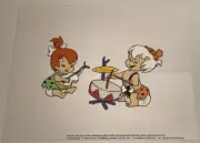 Hanna Barbera, Pebbles and Bamm-Bamm, hand painted animation cel