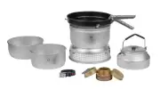 Trangia Storm Cooker 25-4 UL Alcohol Stove Set w/Pots/Kettle/Non-Stick Fry Pan