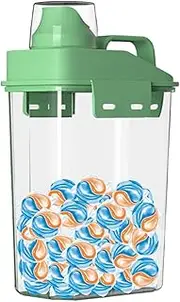 Laundry Pods Containerlid | Transparent Washing Powder Holder - Fabric Softener Dispenser, Scent Booster Beads Dispenser, Large Capacity for Laundry