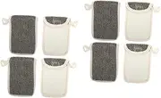 IWOWHERO 2sets Soap Saver Bag Portable Exfoliating Pouch for Bar Soap Hangable Durable Suitable for Home Travel 4pcs*2