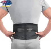 Back Brace Posture Corrector Lumbar Support Belt Removable Pad Black (72 charact