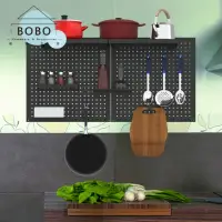 在飛比找momo購物網優惠-【撥撥的架子】廚房收納萬用收納壁板 DIY掛式組合洞洞板定制