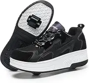 [HOVERKICKES] Kids Roller Shoes Sneakers with Wheels - Unisex-Child Footwear Wheeled Heel Shoe - Premium Sport Roller Skate Sneaker for Boys Girls Christmas Birthday Children Show Gift