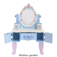 在飛比找PChome24h購物優惠-【日本Mother Garden】野草莓女孩的夢幻化妝桌組藍