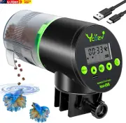 Automatic Fish Feeder Rechargeable with Type-C Cable Fish Feeder Automatic Dispe