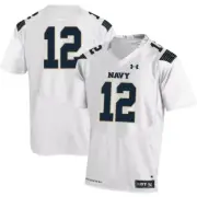 UNDER ARMOUR Navy Midshipmen Replica Jersey White 1347953-100 Men’s M