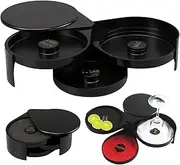 Margarita Salt Rimmer Set 3-Tier Glass Rimmer for Cocktail Salt Plastic Rimmer Dish to Hold Lime Juice, Sugar, Bar Salt for Drinks Bartender Tool, Salt Rimmer