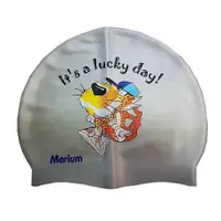 在飛比找蝦皮購物優惠-☆小薇的店☆MARIUM品牌可愛頑皮豹圖騰兒童矽膠帽泳帽特價