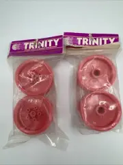 Vintage Trinity RC Wheels Pink Monster Truck Rims Tamiya Blackfoot 7400 7401