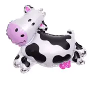 Wedding Celebration Decor Foil Cow Shape Inflation Balloon White 18 Inch