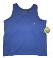 Women's FERREIRA TENNIS NWT No-Sweat Blue ATHLETIC Top w/Built-In Bra SIZE-Small