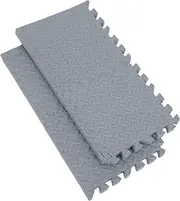 BESTYASH Eva Foam Flooring Tiles 4 Pack Interlocking Mats Shock Absorbing Gym Floor Mats