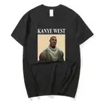 有趣的 KANYE WEST MEME T 恤男式複古嘻哈說唱風格 T 恤男式女式棉質短袖超大 T 恤街頭服飾