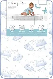 Dream On Me 2-In-1 Breathable 5" Spring Coil Portable Crib Mattress, White