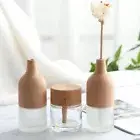 Aromatherapy Bottle Reed Diffuser Vase Essential Oil Solid Wood Empty Jar Glass