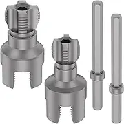 PVC Pipe Threader Set, Internal and External Pipe Threading Tool for Plastic Tube, 1/2inch 3/4inch High Hardness Versatile Water Pipe Thread Opener (C)