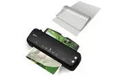 A4 Paper Hot Laminator Office Business Home w 100 Plastic Pouch Laminating Sheet