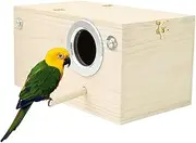Cockatiel Nesting Box - Bird Cage Nesting | Wooden Habitats for Parrot Lovebirds Small Birds Indoor Outdoor Lawn Decor for Garden Yard Backyard Home