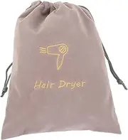 4pcs Multipurpose Hair Dryer Storage Bag Drawstring Fabric Pouch Travel Home Use
