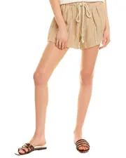 forte_forte Herringbone Linen-Blend Short