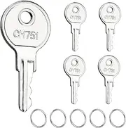 CH751 RV Keys for RV Campers Cabinets Push Locks, Spare Keys Suitable for Camper Door Lock T-Handles Shells Tool Boxes (5 Pack)