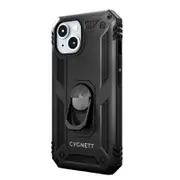 Cygnett Apple iPhone 15 (6.1") Rugged Case - Black (CY4632CPSPC), Integrated kickstand, Secure and magnetic disk mount, 6ft drop