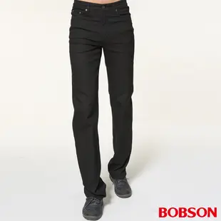BOBSON 男款輕量身縮直筒褲