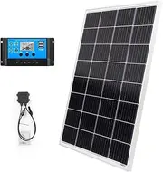 Solar Panel for Home, Caravan, and Camping Complete with 20A Charge Controller for Ultimate Energy Independence (12V 120W Monocrystalline)