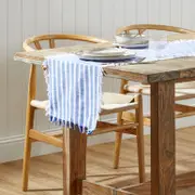 Liv Stripe Cotton Fringed Table Runner [ESSLLSTLSS23TR]