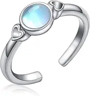 [Flpruy] Toe Rings for Women 925 Sterling Silver Hypoallergenic Adjustable Open Band Ring for Women Summer Beach Open Toe Jewellery Foot Jewellery