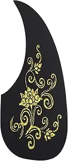 Guitar Pickguard Protective Decorative Scratch Plate for Acoustic Guitar Self Adhesive PVC (Gold Pattern)