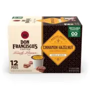 Don Francisco's CINNAMON HAZELNUT Coffee 12 K-Cups 100% Arabica Ground 1 Box