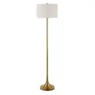 Henn&Hart 15" Brass Metal/Fabric Floor Lamp
