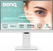 BenQ GW2486TC 24" IPS 1080p Home Office Monitor, FHD, USB-C (65W Power delivery), 100Hz, Eye-Care, Ergo Design, USB hub, Daisy-Chain, high Refresh Rate, 99% sRGB, HDMI, Display Port, TÜV Certified