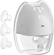[Bellababy] Hands-Free Breast Pumps Wearable Newly Upgraded, Electric Double Breast Pumps 4 Modes & 9 Levels Suction, Wireless Portable Breast Pumps, 1 Packs. (24mm Flanges, 21/19/17mm inserts)