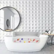 Attach to Bath Tub Kids Bathtub Shelf with 4 Mesh Pockets and 8 Suction Cups Bathtub Splash Guard Play Shelf Silicone Baby Bath Toy Storage Splashproof Bathtub Topper Shelf for Kids (Gray)