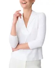J.McLaughlin Romeo Linen-Blend Top