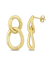 10K Italian Gold Double Hoops
