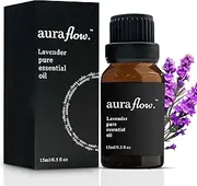 AURAFLOW [AUSTRALIAN OWNED SMALL BUSINESS] 15ml Premium Lavender 100% Pure Plant Based Essential Botanical Oil 15ml for Aromatherapy, Yoga, Zen, Sleep, Relax, No Stress, Essential Oil for Diffuser, Skin, Face, Hair & Perfume